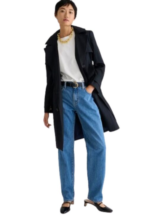 NWT JCREW NEW Icon Trench Coat Womens 4 P Petite Black Hooded Belt Jacket BF458 - Picture 2 of 12